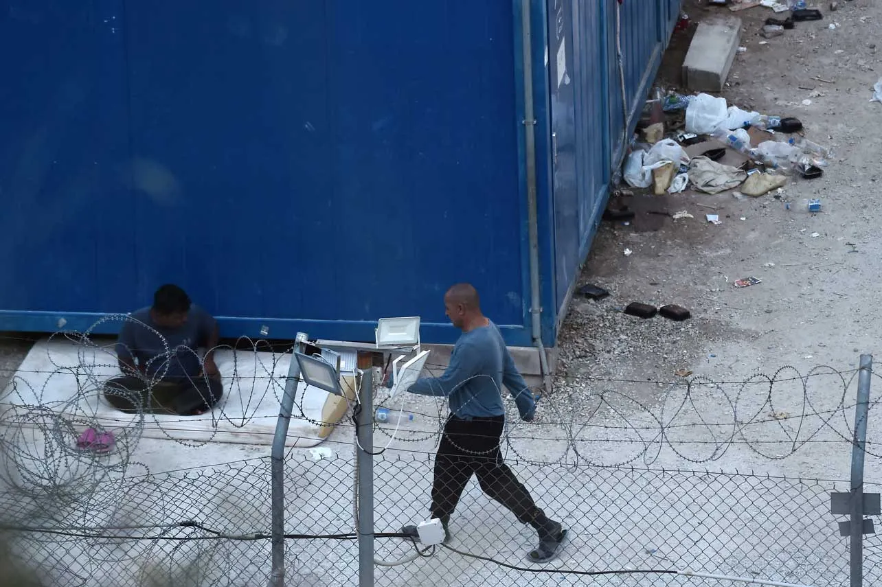 Campamento de refugiados en Grecia.