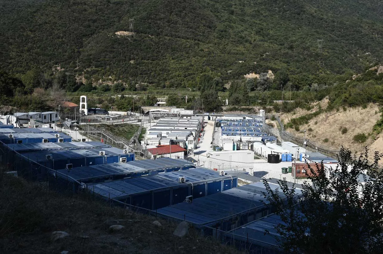Campamento de refugiados en Grecia.