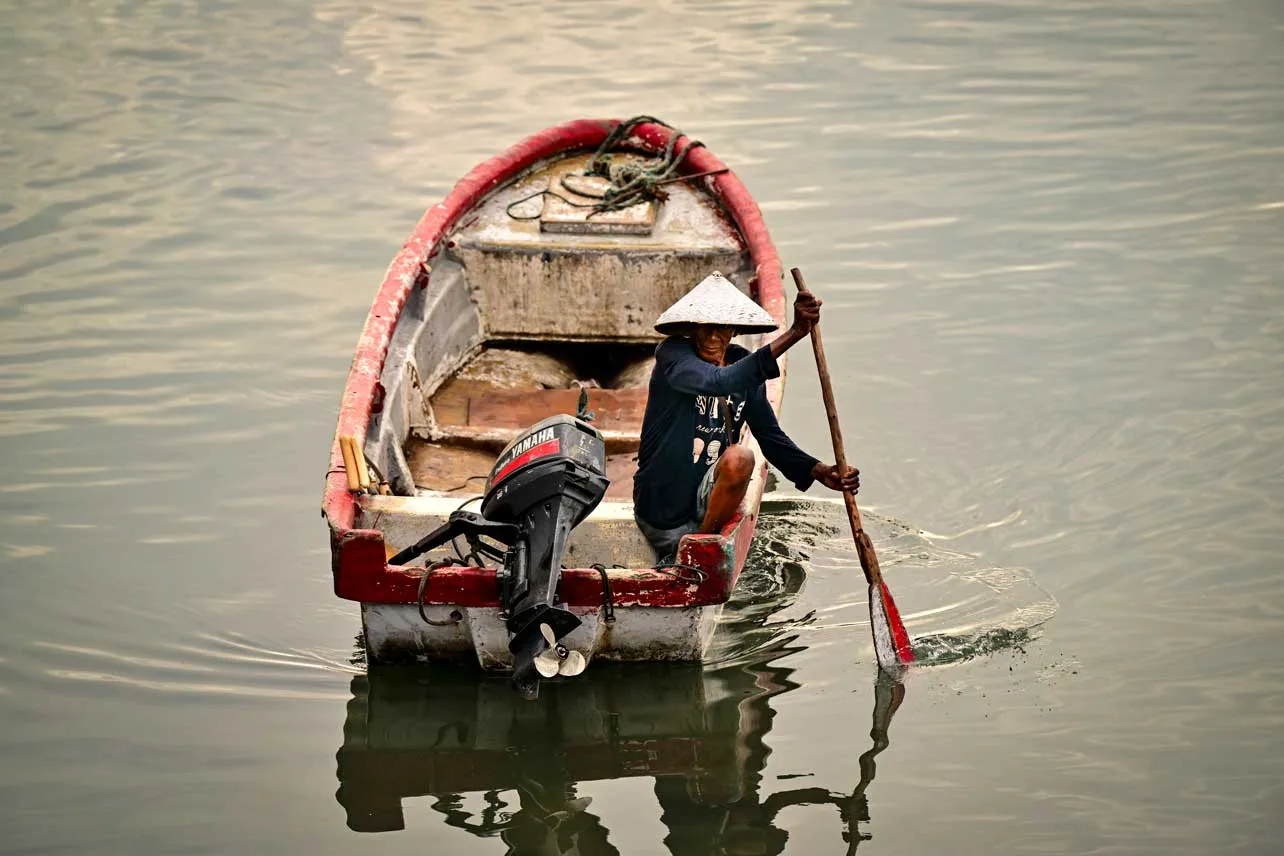 Pescador en Panamá.