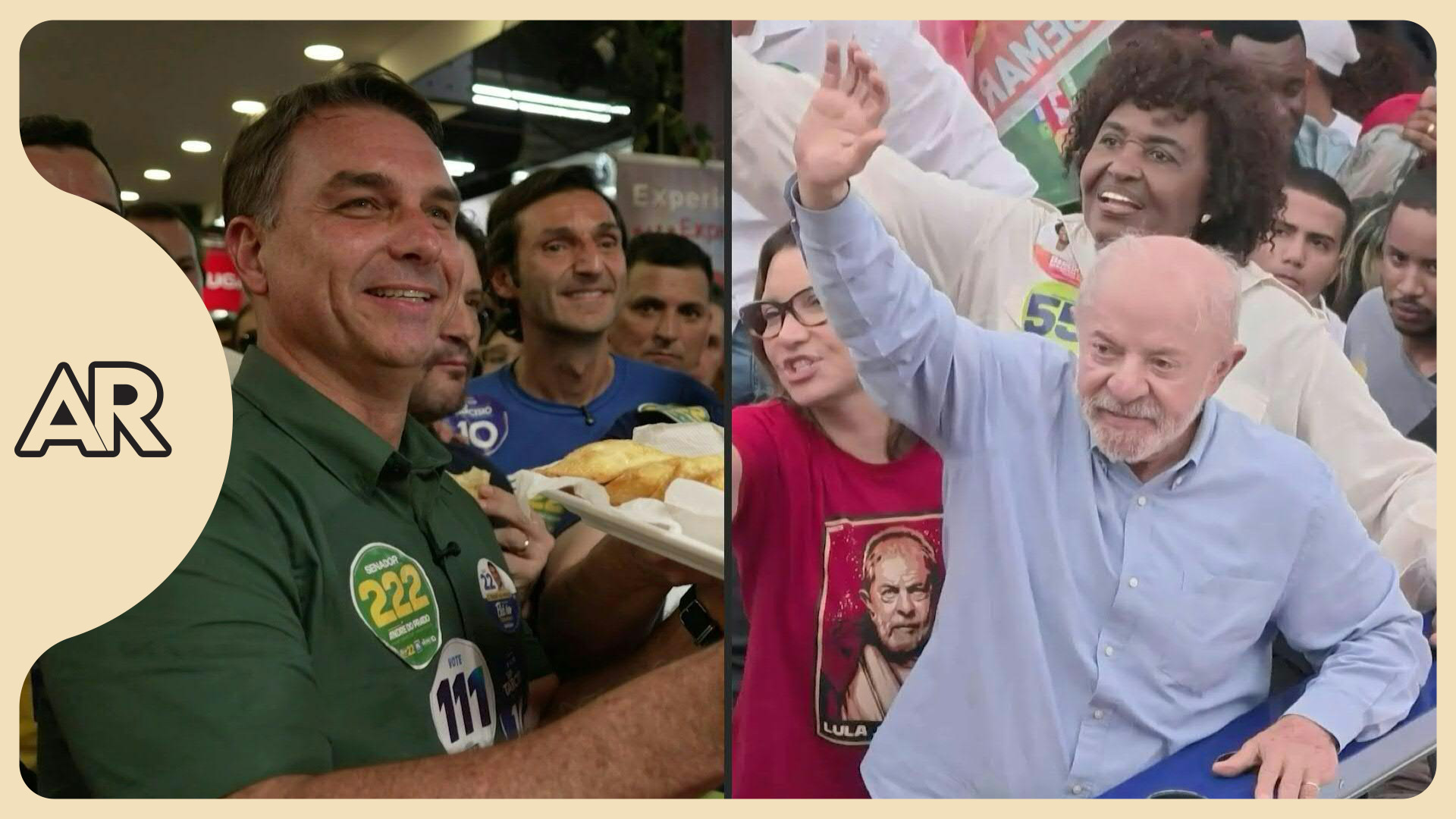 Lula y Flávio Bolsonaro disputan la presidencia de Brasil