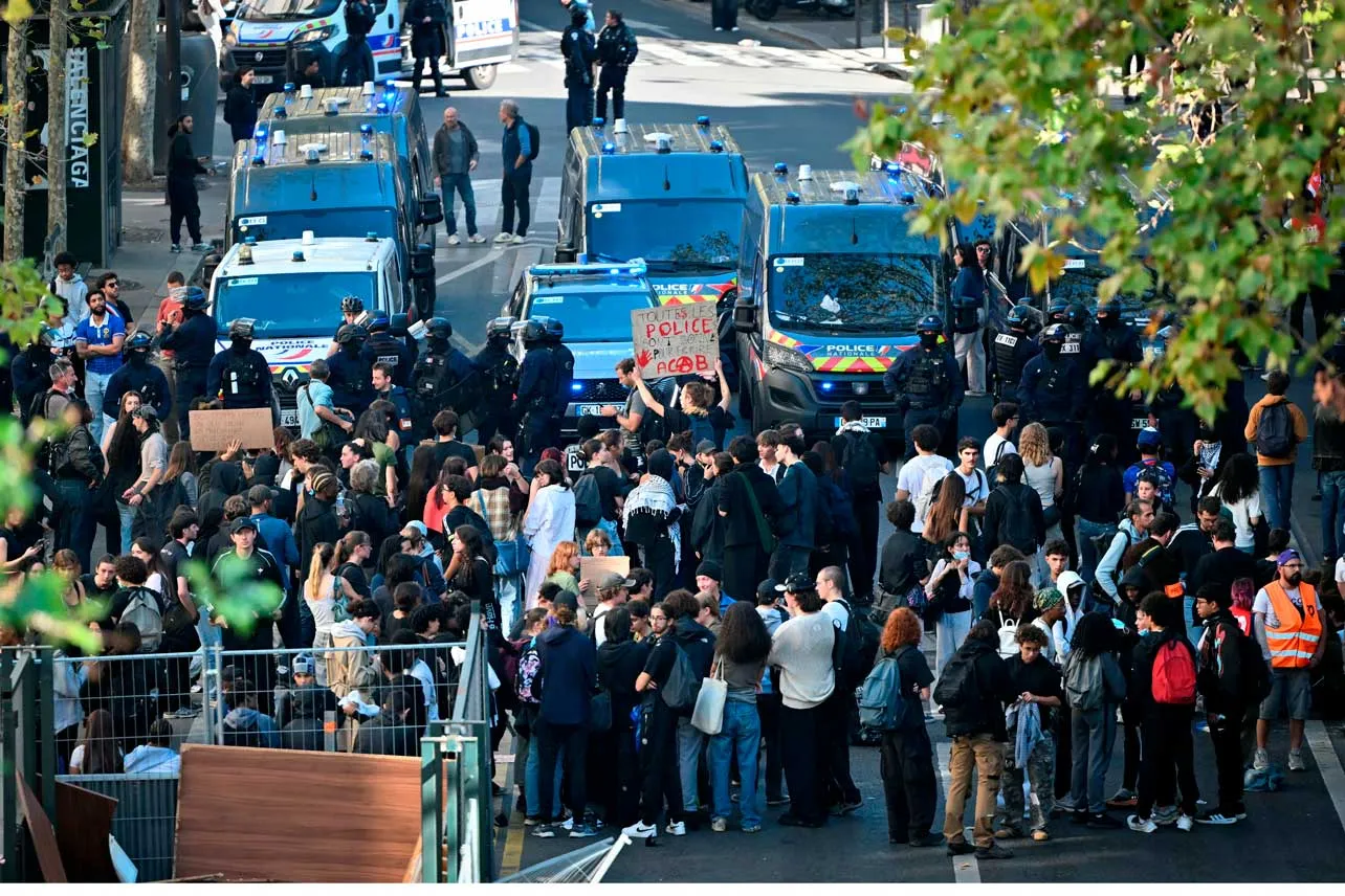 Francia, protestas, estudiantes