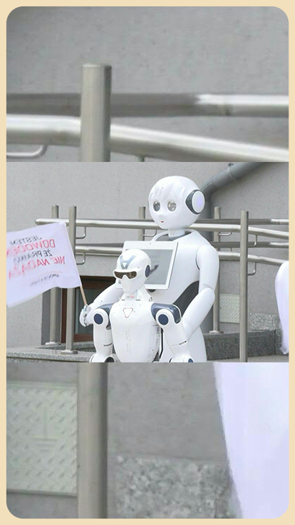 Protesta robots.