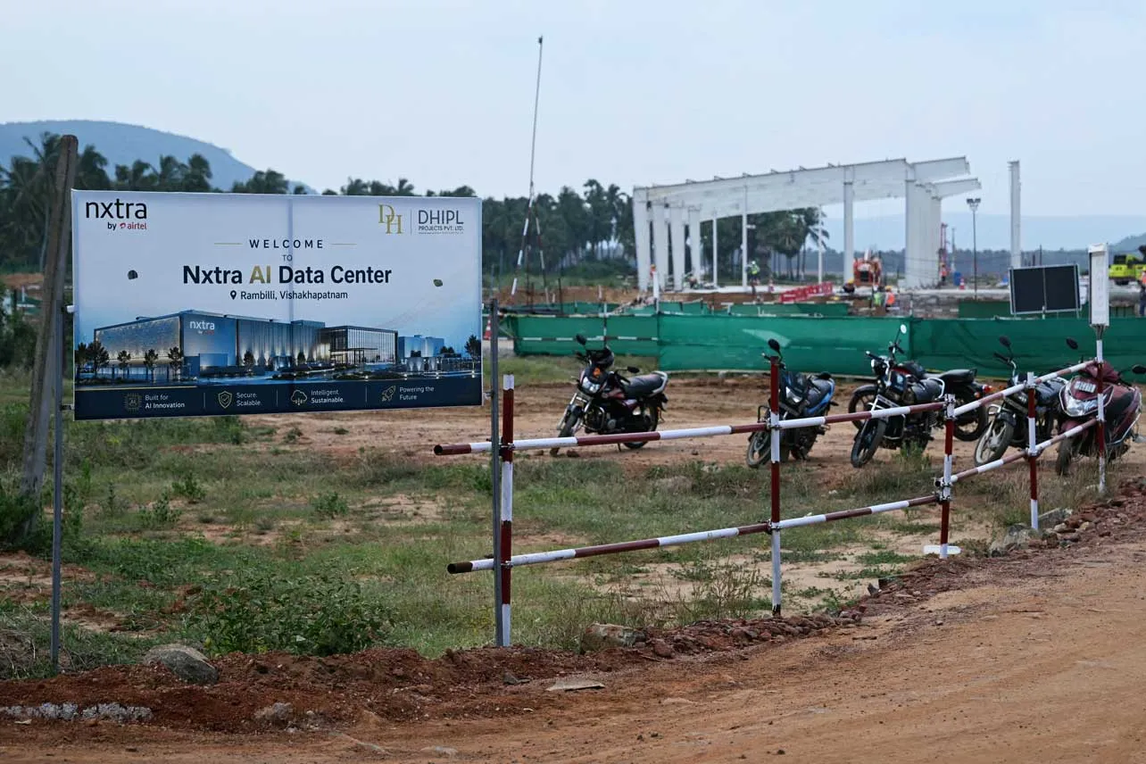 Terreno donde se está construyendo un megacentro de datos de Google en India.