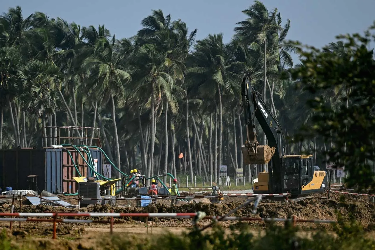 Terreno donde se está construyendo un megacentro de datos de Google en India.