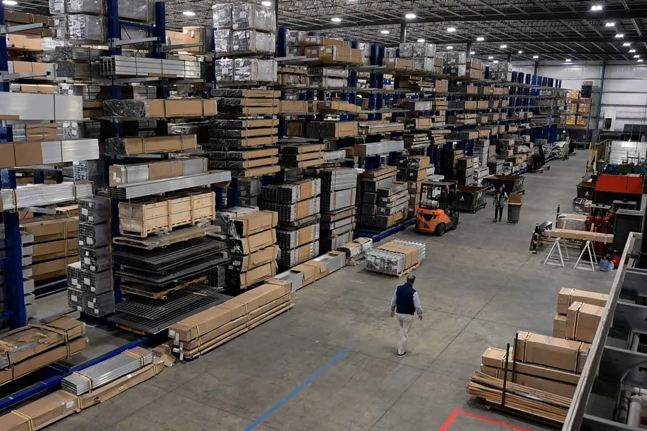 Una bodega de materiales en EEUU.