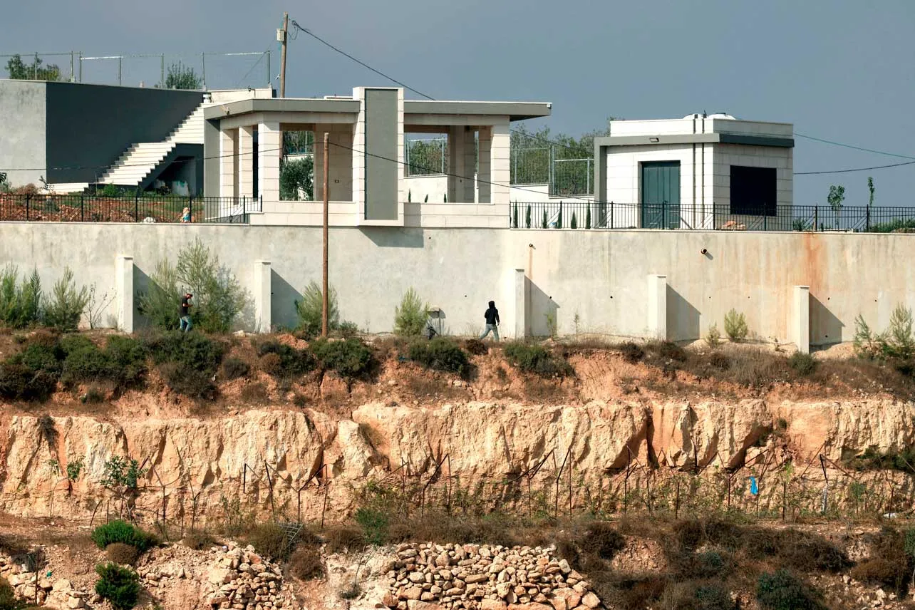 Colonia israelí en el borde con Cisjordania.