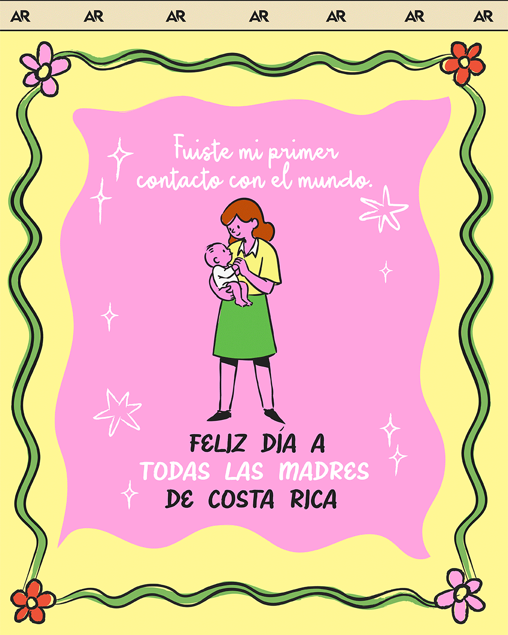 Feliz día a todas las madres de Costa Rica