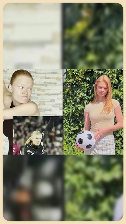Imitadora de Erling Haaland.