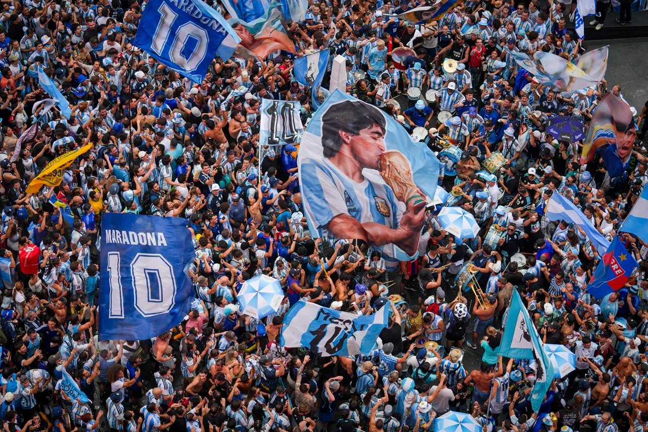 Afición de Argentina previo a la final del Mundial 2026.