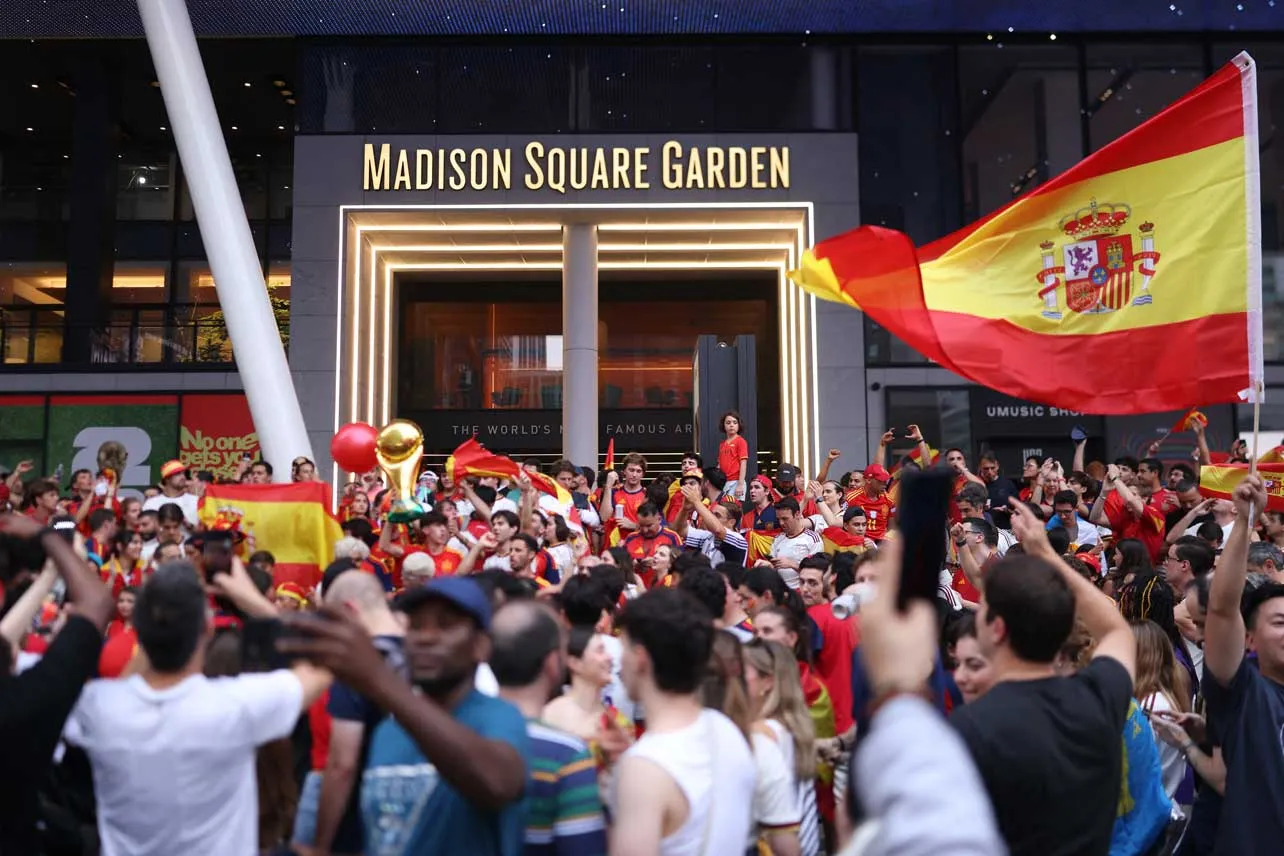 Afición de España previo a la final del Mundial 2026.