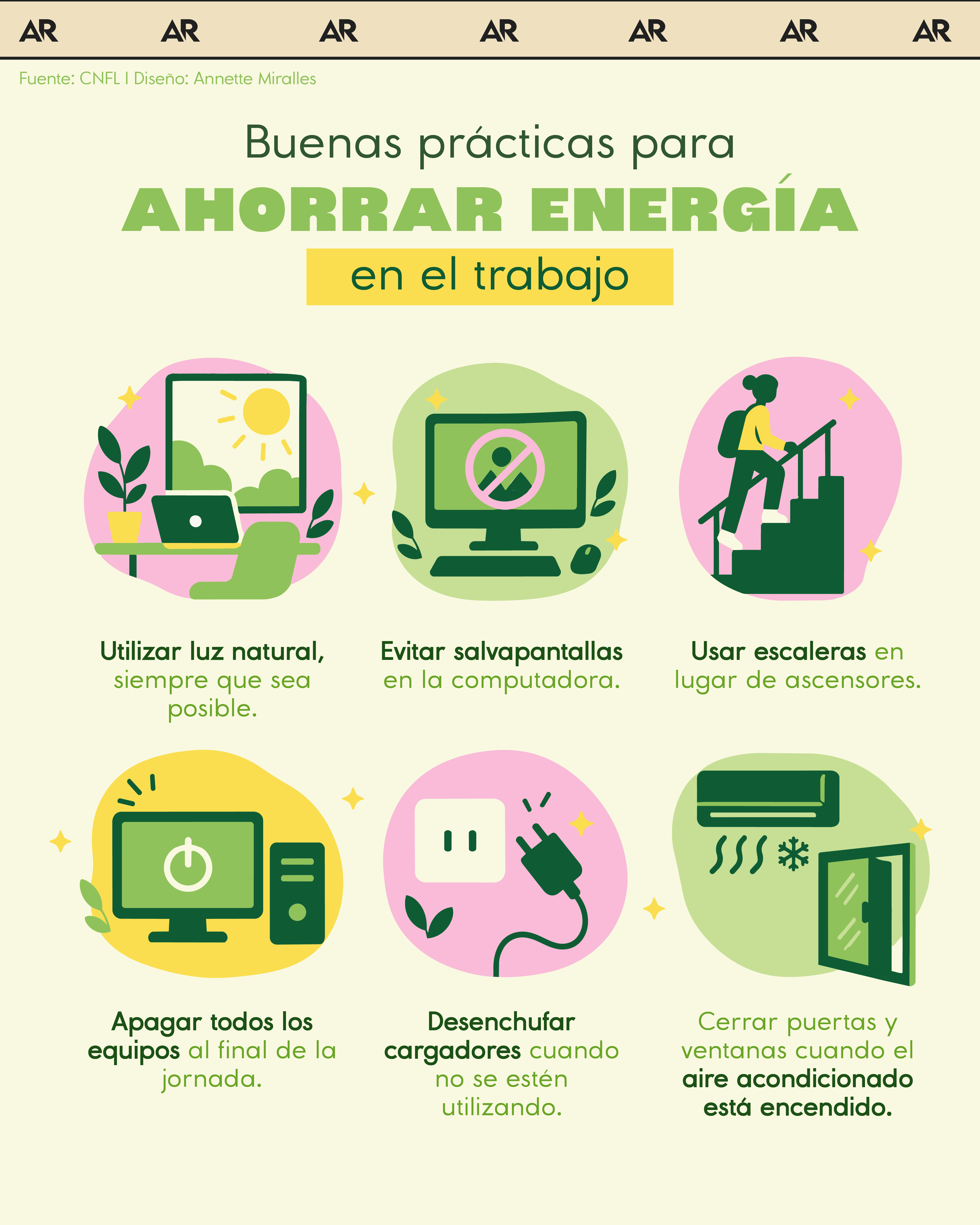 Buenas prácticas para ahorrar energía en el trabajo