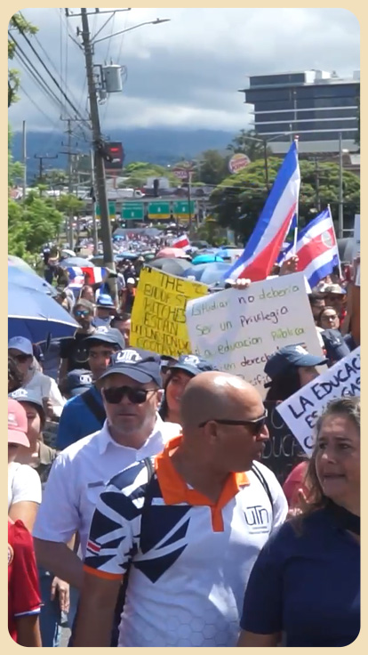 Marcha por la educación en San José.