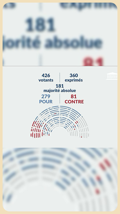 Gráfico de votación de parlamento Francés