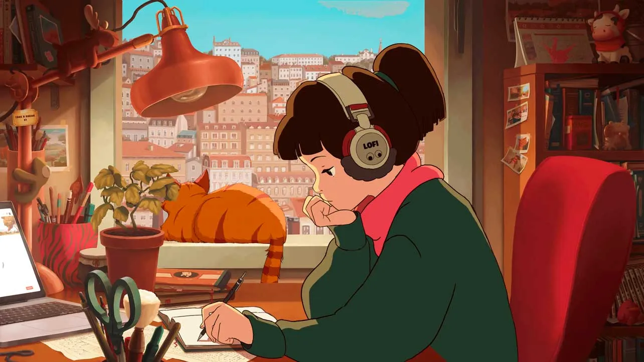 Ilustración de Lofi Girl.