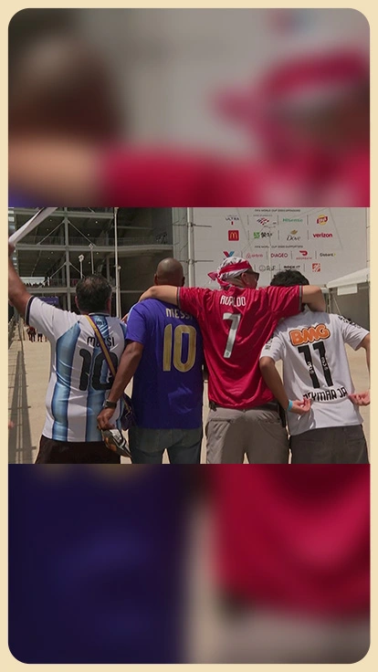 Aficionados de diferentes selecciones en el Mundial.