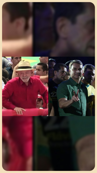 Lula y Flavio Bolsonaro. 