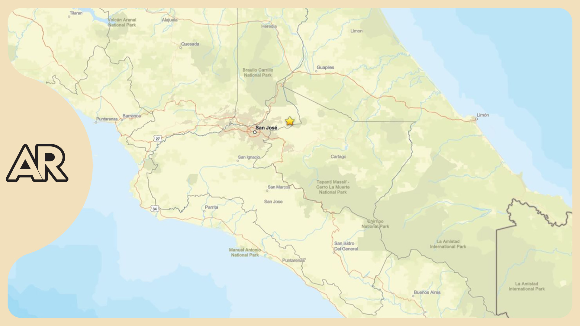Sismos sacuden el Valle Central