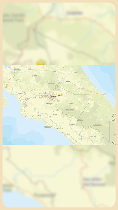 Mapa de Costa Rica.