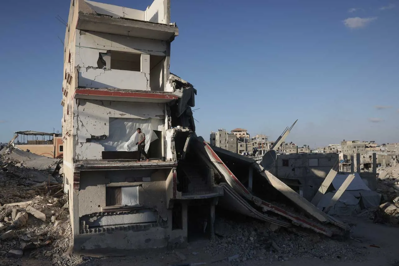 Edificio en ruinas en Gaza.