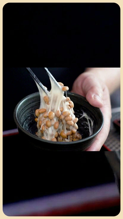 Alimento japonés Natto.