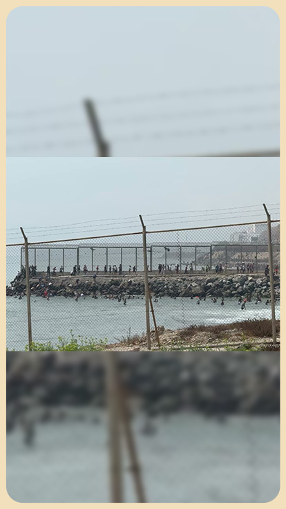 Entrada masiva de migrantes en Ceuta.