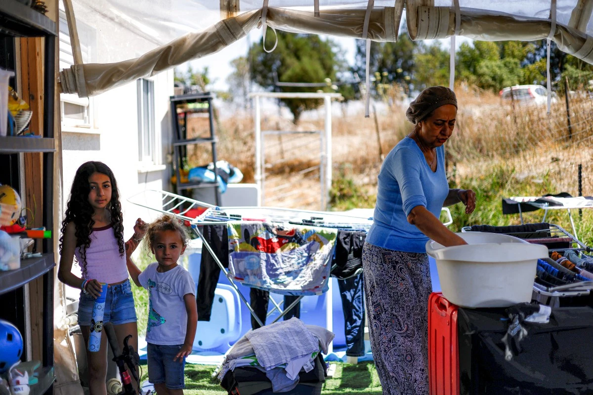 Familia que reside en Altos del Golán, conocido como “Altos de Trump”, en Israel