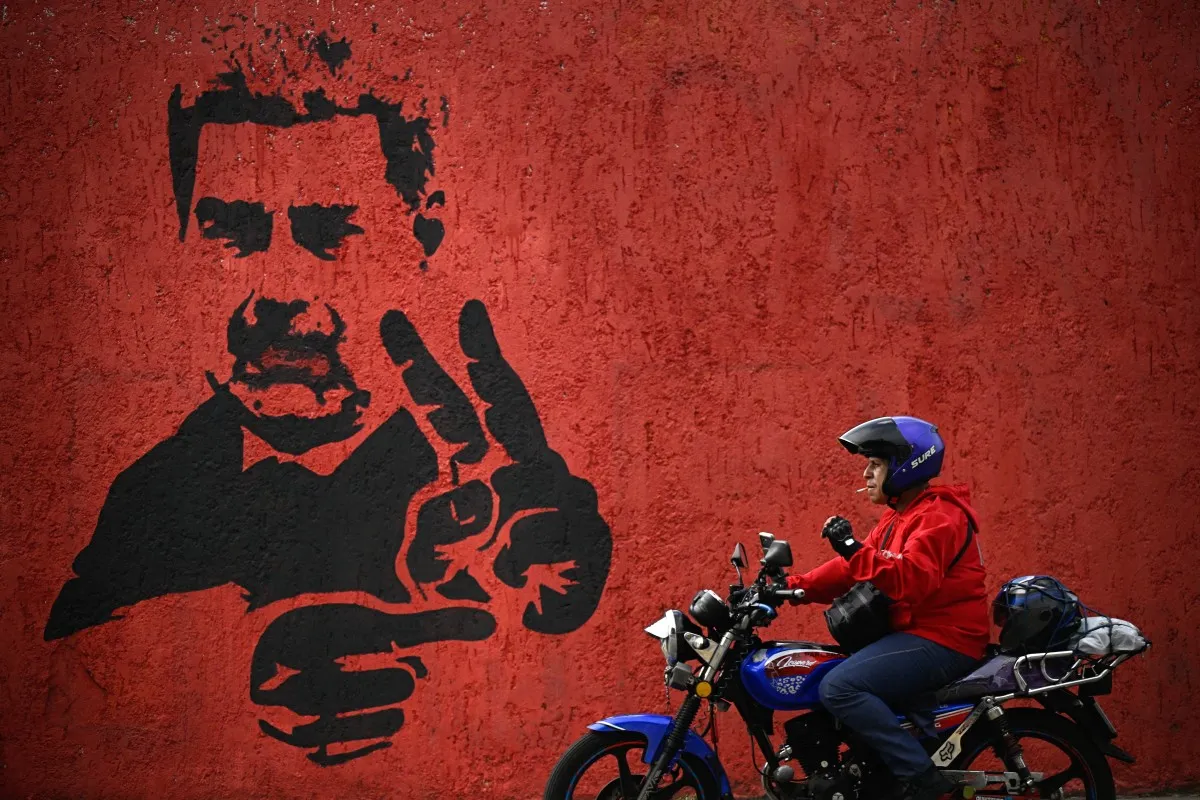 Mural de Nicolás Maduro en Venezuela