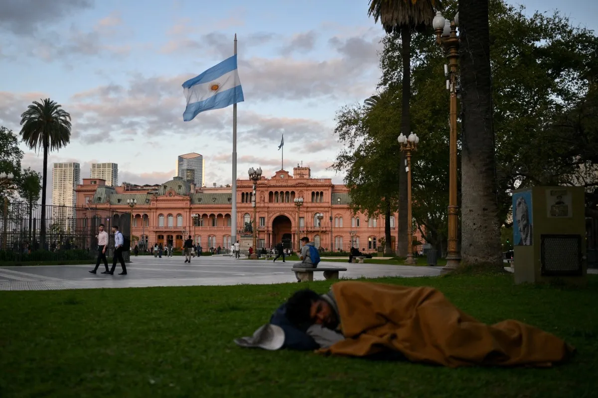Habitante de calle en Argentina