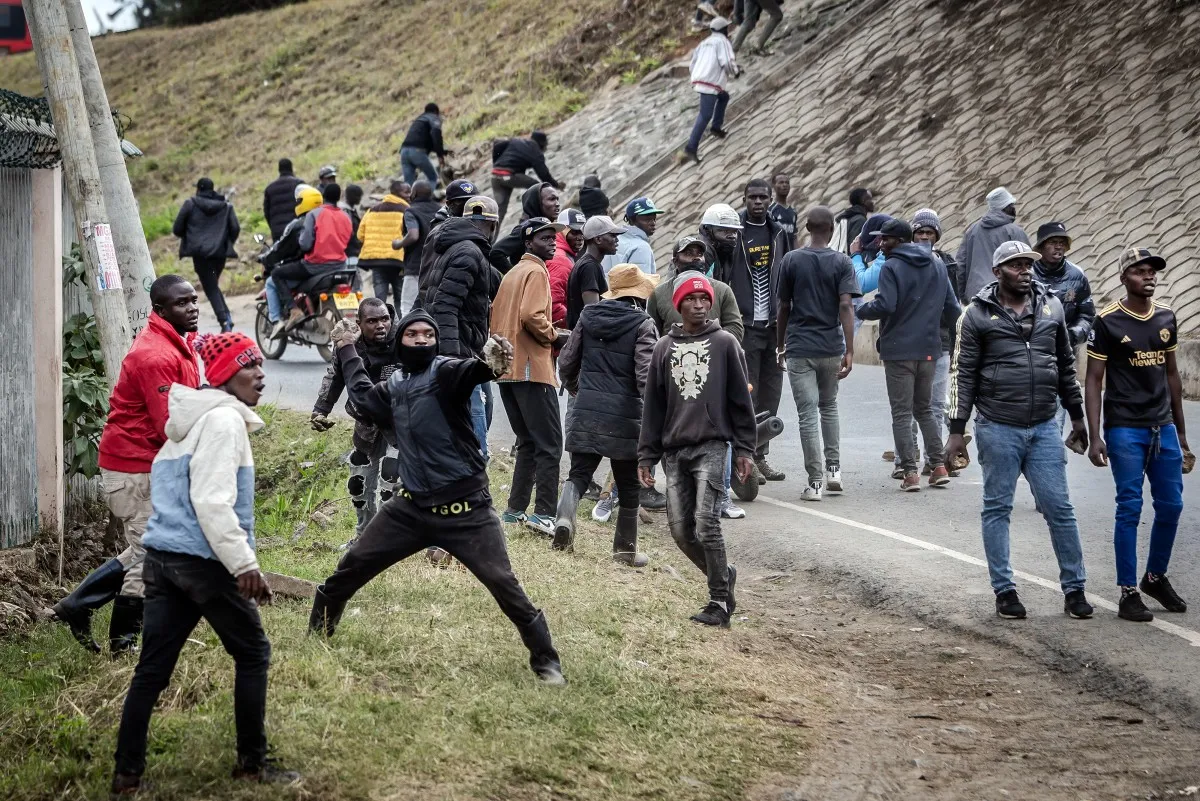 Jóvenes en protestas en Kenia