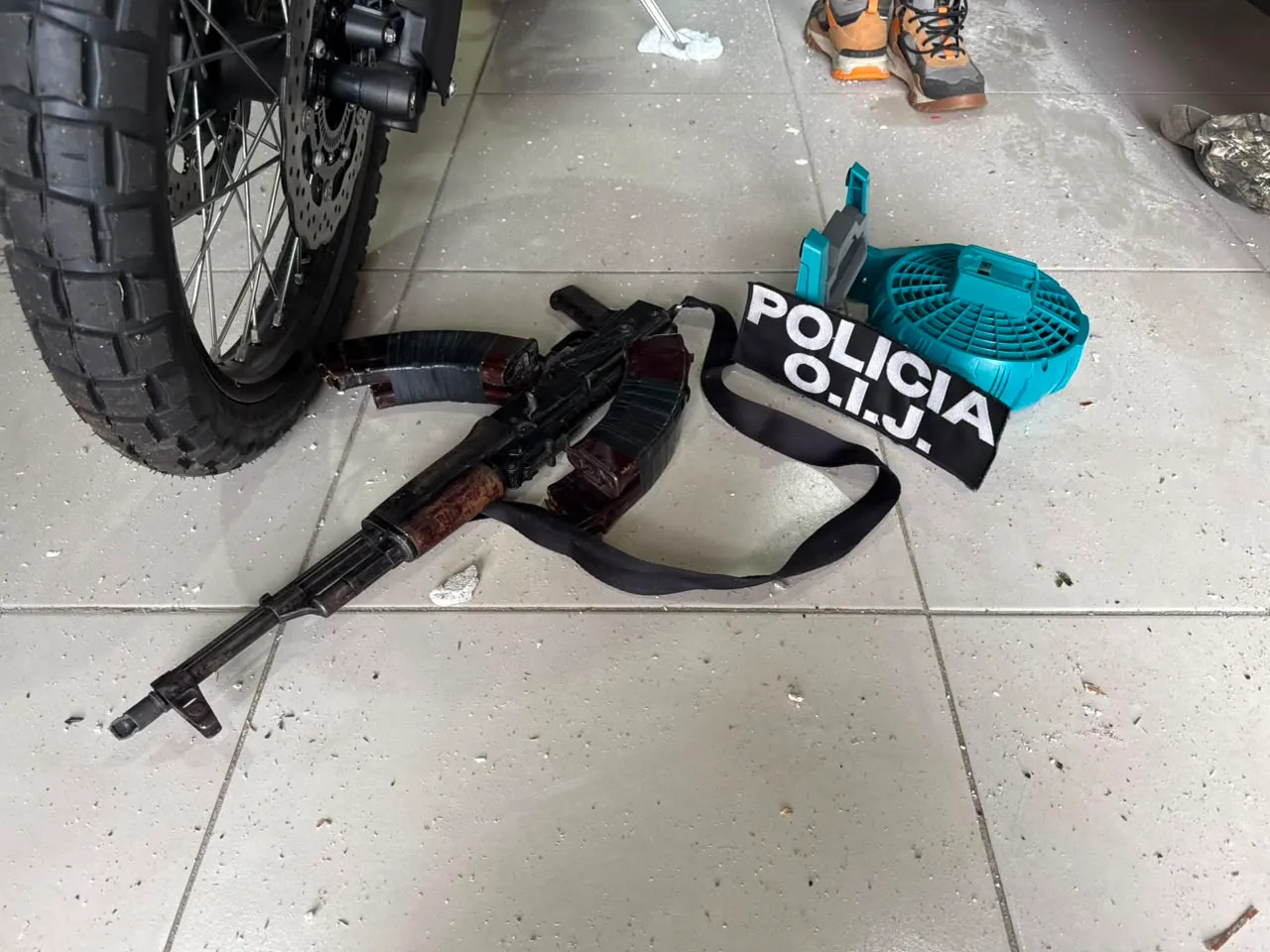 Armas decomisadas en operativo de captura de alias Diablo