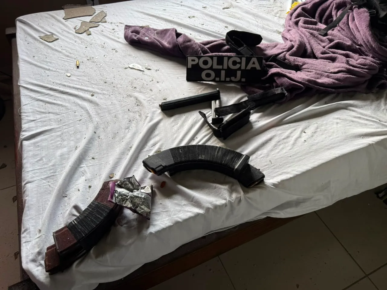Armas decomisadas en operativo de captura de alias Diablo