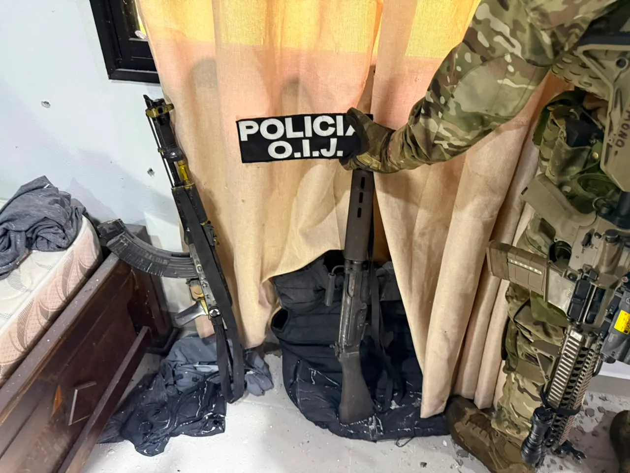 Armas decomisadas en operativo de captura de alias Diablo